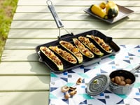 STAUB Grill tava pravokutna 34x21 cm crna od lijevanog željeza rebrasta ploča za pečenje 4
