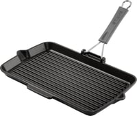 STAUB Grill tava pravokutna 34x21 cm crna od lijevanog željeza rebrasta ploča za pečenje 1
