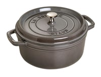 STAUB okrugla posuda od lijevanog željeza / pekač, 18 cm, 1,7 L, grafitno siva, za sve vrste štednjaka, indukcija 1