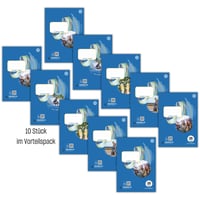 Balíček zošitov Staufen Style – 10 ks linajkových zošitov A4 s pomocnými čiarami, 16 listov, 80 g/m² 2