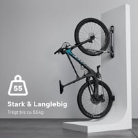 Nástenný držiak na bicykel Steadyrack ProFlex Wide – Skladateľný vertikálny držiak na elektrobicykle, MTB a gravel bicykle – Skladovanie v garáži alebo pivnici – Balenie 2 ks 2