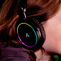 Herné slúchadlá Stealth C6-100 LED Over-Ear pre PS4/PS5, Xbox, Nintendo Switch, PC – flexibilný mikrofón, 3,5 mm jack, 1,5 m kábel, ľahké a odolné 3