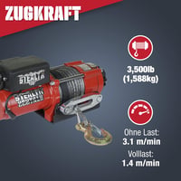 Stealth Winches 3500 lb 12 V vezeték nélküli kábelcsörlő szintetikus kötél acél fogaskerékkel nehéz mágneskapcsoló rögzítő talppal távirányí 3