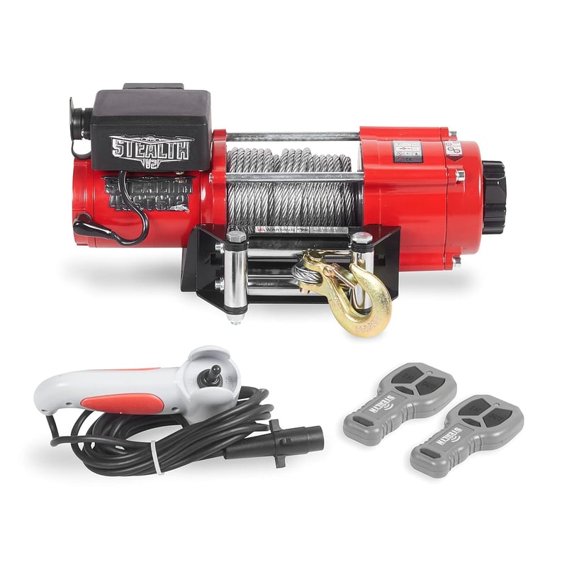 Stealth Winches 4500 lb Vezeték Nélküli Csörlő - 12V Acélkábeles Terepcsörlő Távirányítóval - Erős Motor, Acél Fogaskerék, Lakóautókhoz