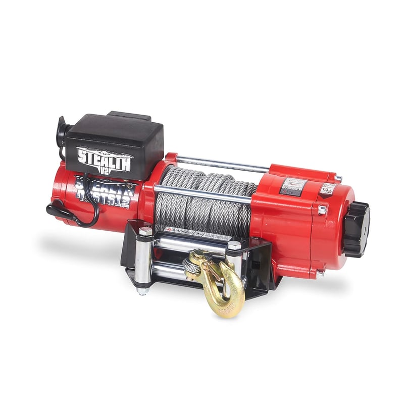 Stealth Winches 4500 lb Vezeték Nélküli Csörlő - 12V Acélkábeles Terepcsörlő Távirányítóval - Erős Motor, Acél Fogaskerék, Lakóautókhoz