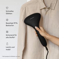 Steamery Cirrus 2 Gőzölős Vasaló, 1500W, Hordozható, 20 mp Felfűtés, Gyűrődésmentes Eredmény, Ergonomikus, Fekete 3