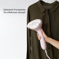 Steamery Cirrus 2 Ruhagőzölő 1500W - Gyors, 20 mp-es Felmelegedés, 15g/perc Gőzerő, Hordozható, Ergonomikus, Skandináv Dizájn, Rózsaszín 5
