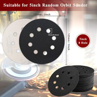 STEBRUAM 125mm Velcro Csiszolópapír Készlet 80db Szilíciumkarbid 320-2000 Körcsiszolóhoz 2