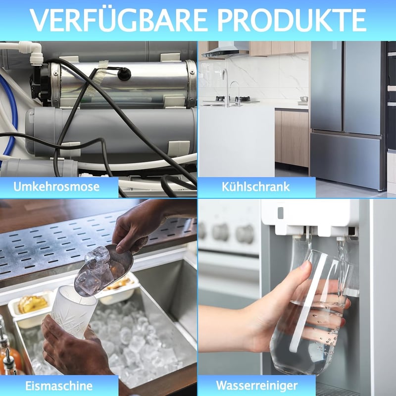 STEEIRO 15m Vízbevezető Cső Univerzális Csatlakozó Szett Side by Side Hűtőhöz 1/4 Colos Vízvezeték Tömlő Adapter Készlet