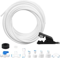 STEEIRO 15m Vízbevezető Cső Univerzális Csatlakozó Szett Side by Side Hűtőhöz 1/4 Colos Vízvezeték Tömlő Adapter Készlet 1