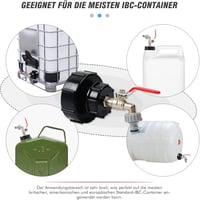 STEEIRO IBC Tartály Kifolyó Csap 1/2 Hüvelyk Sárgaréz Víztartály Adapter Kert Tömlő Csatlakozó Golyóscsap Tartozék 5