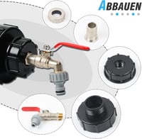 STEEIRO IBC Tartály Kifolyó Csap 1/2 Hüvelyk Sárgaréz Víztartály Adapter Kert Tömlő Csatlakozó Golyóscsap Tartozék 3