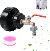 STEEIRO IBC Tartály Kifolyó Csap 1/2 Hüvelyk Sárgaréz Víztartály Adapter Kert Tömlő Csatlakozó Golyóscsap Tartozék 1