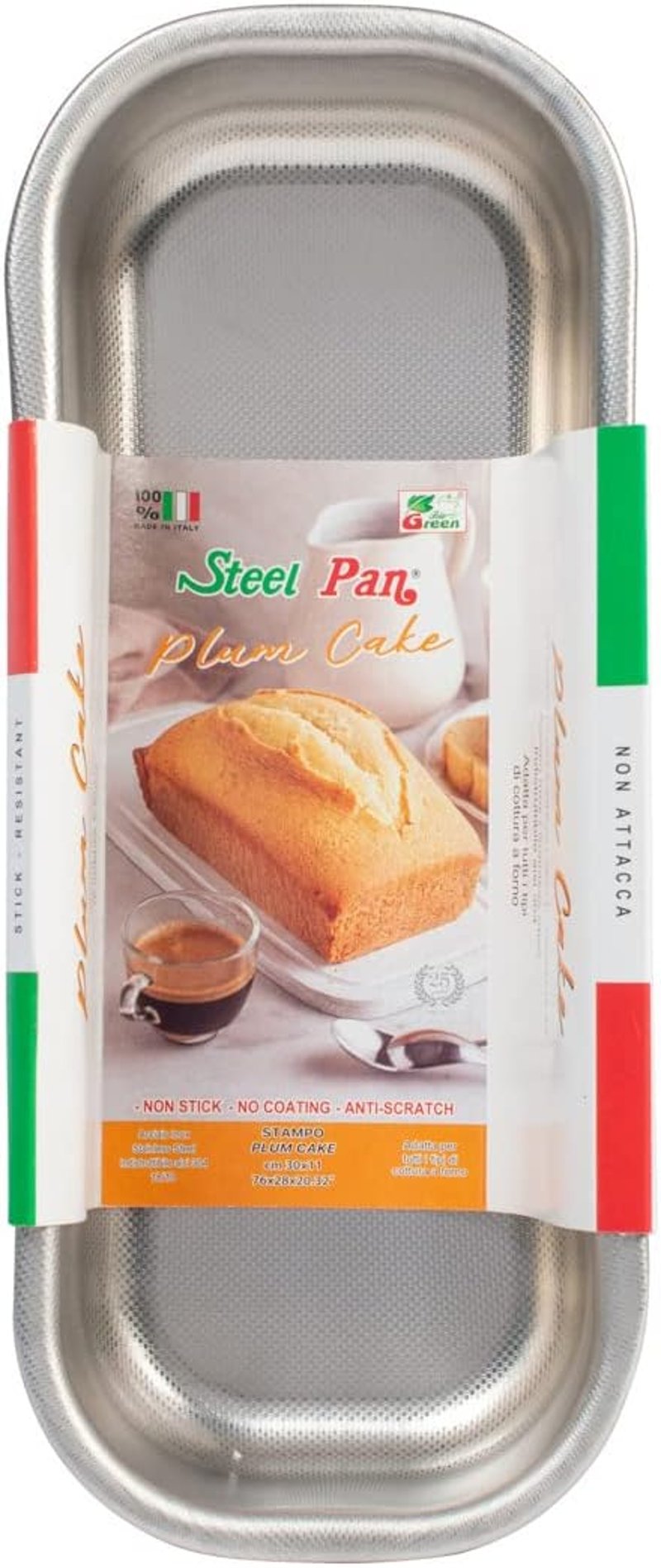 Steel Pan rozsdamentes acélból készült tapadásmentes sütőforma 30x11 cm