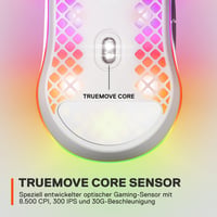 Herná myš SteelSeries Aerox 3 RGB – Ľahký, vodoodolný dizajn, optický senzor TrueMove Core, 8500 DPI – Snow White 8