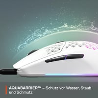 Herná myš SteelSeries Aerox 3 RGB – Ľahký, vodoodolný dizajn, optický senzor TrueMove Core, 8500 DPI – Snow White 6