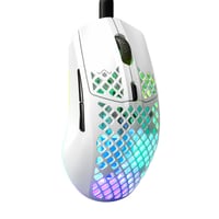 Herná myš SteelSeries Aerox 3 RGB – Ľahký, vodoodolný dizajn, optický senzor TrueMove Core, 8500 DPI – Snow White 1