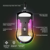 Bezdrôtová herná myš SteelSeries Aerox 3 RGB – 18 000 DPI TrueMove Air optický senzor — chýba USB prijímač (stav: pozri 2. obrázok) 6