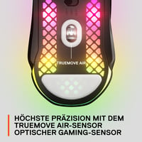 Herná myš SteelSeries Aerox 5 Wireless RGB – Čierna, 18000 DPI, optický senzor TrueMove Air, 9 tlačidiel, Bluetooth/2,4 GHz, perforovaná, ultraláhká 8