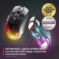Herná myš SteelSeries Aerox 5 Wireless RGB – Čierna, 18000 DPI, optický senzor TrueMove Air, 9 tlačidiel, Bluetooth/2,4 GHz, perforovaná, ultraláhká 2
