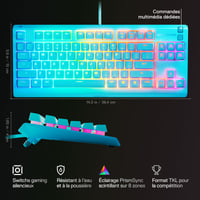 Herná klávesnica SteelSeries Apex 3 TKL Aqua RGB – vodoodolná, TKL 3