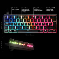 Herná klávesnica SteelSeries Apex Pro Mini Gen 3, 60 %, Hall Effect spínače, Rapid Trigger, anglické rozloženie QWERTY 3