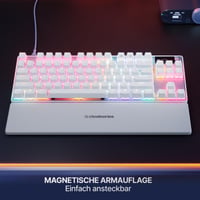 Herná klávesnica SteelSeries Apex Pro TKL Gen 3 biela – analógové magnetické spínače OmniPoint 3.0, Quickset, OLED, RGB, PBT, USB-C, UK QWERTY 7