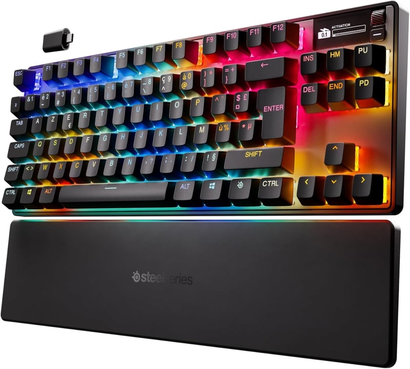 SteelSeries Apex Pro TKL Wireless Gen 3 Gamer Billentyűzet Hall Effect Kapcsolók - Wireless Schwarz (2025), French AZERTY