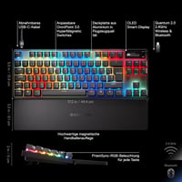 SteelSeries Apex Pro TKL Wireless Gen 3 Gamer Billentyűzet Hall Effect Kapcsolók - Wireless Schwarz (2025), French AZERTY 3