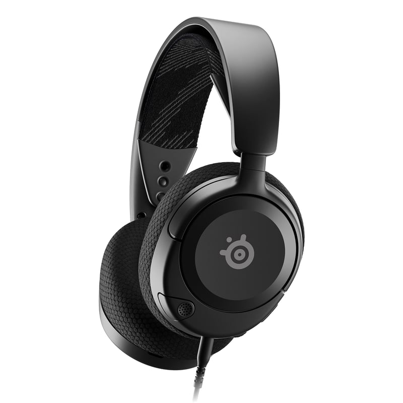 Herné slúchadlá SteelSeries Arctis Nova 1 – Hi-Fi meniče, 360° priestorový zvuk, náušníky z pamäťovej peny AirWeave, mikrofón s potlačením hluku, PC/PS5/Xbox