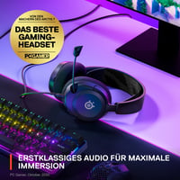 Herné slúchadlá SteelSeries Arctis Nova 1 – Hi-Fi meniče, 360° priestorový zvuk, náušníky z pamäťovej peny AirWeave, mikrofón s potlačením hluku, PC/PS5/Xbox 5