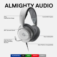 Herné slúchadlá SteelSeries Arctis Nova 1P – Hi-Fi meniče, 360° priestorový zvuk, mikrofón s potlačením hluku, náušníky z pamäťovej peny – PS5, PS4, PC, Xbox 2