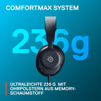 Herné slúchadlá SteelSeries Arctis Nova 1P – Hi-Fi meniče, 360° priestorový zvuk, náušníky z pamäťovej peny, mikrofón s potlačením hluku, kompatibilné s PS5/PS4/PC/Xbox – čierne 6