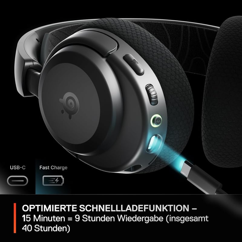SteelSeries Arctis Nova 3X Wireless Gaming Headset 40 órás akkumulátor Xbox PS5 PC