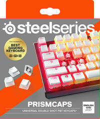 Set taste capace taste SteelSeries PrismCaps Double Shot Pudding - pentru tastaturi mecanice - pentru switch-uri MX - alb - layout US 10