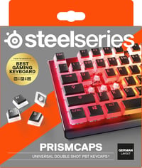 SteelSeries PrismCaps Double Shot Pudding Mechanikus Billentyűzet Keycap Szett Fekete - Single, black, German layout 10