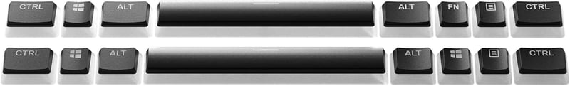 SteelSeries PrismCaps Double Shot Pudding Mechanikus Billentyűzet Keycap Szett Fekete - Single, black, German layout