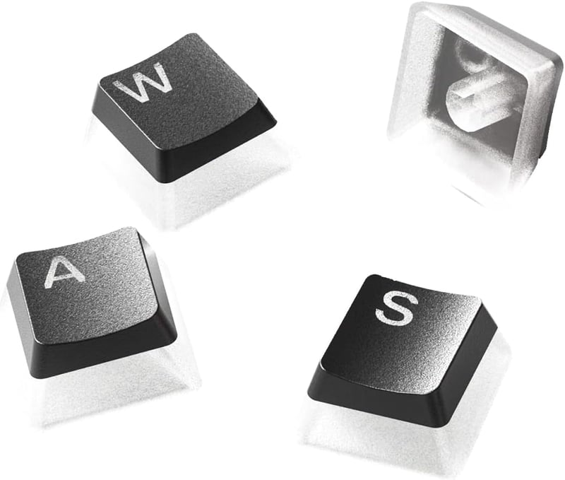 SteelSeries PrismCaps Double Shot Pudding Mechanikus Billentyűzet Keycap Szett Fekete - Single, black, German layout