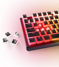 SteelSeries PrismCaps Double Shot Pudding Mechanikus Billentyűzet Keycap Szett Fekete - Single, black, German layout 5