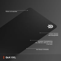 Herná podložka pod myš SteelSeries QcK XXL – 90x40 cm, textilný povrch – Protišmyková základňa – Podložka pod myš cez celý stôl – Čierna – Esport 2