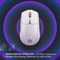 Mouse de Gaming SteelSeries Rival 3 Wireless Gen 2 - 2,4 GHz și Bluetooth - Senzor optic TrueMove Air 18000 DPI - Ultr ușor - Piciorușe PTFE - Alb 3