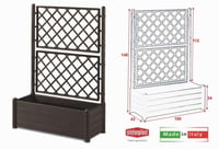 Stefanplast Mocha pravokutna žardinjera s rešetkom za penjačice - 100x43x142 cm - 80 L 2
