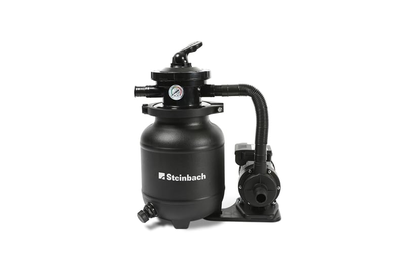 Piesková filtrácia Steinbach Classic 250N 040385 pre bazény – 3,8 m³/h, 200 W, 7-cestný ventil, pripojenie 32/38 mm, max. 19 000 l