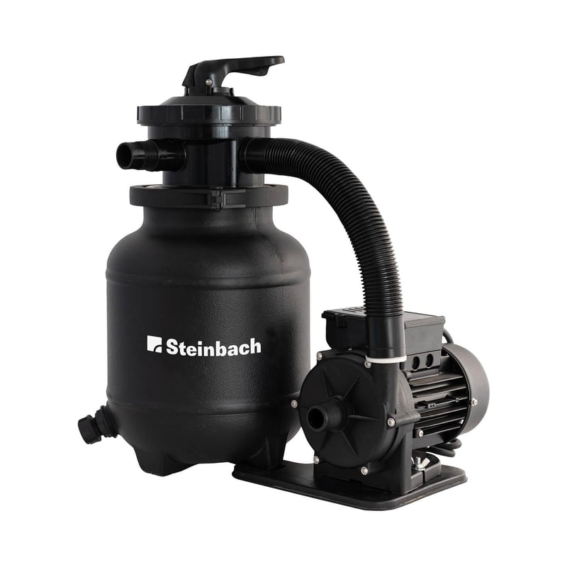 Sistem de filtrare cu nisip STEINBACH Classic 250N - 040385Z - pentru piscine de 19 000 l - capacitate 4 170 l/h - înălțime de pompare 7 m - cu vană cu 7 căi - adecvat și pentru apă sărată