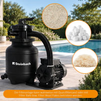 Sistem de filtrare cu nisip STEINBACH Classic 250N - 040385Z - pentru piscine de 19 000 l - capacitate 4 170 l/h - înălțime de pompare 7 m - cu vană cu 7 căi - adecvat și pentru apă sărată 3