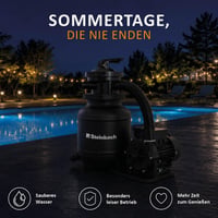 Sistem de filtrare cu nisip STEINBACH Classic 250N - 040385Z - pentru piscine de 19 000 l - capacitate 4 170 l/h - înălțime de pompare 7 m - cu vană cu 7 căi - adecvat și pentru apă sărată 5