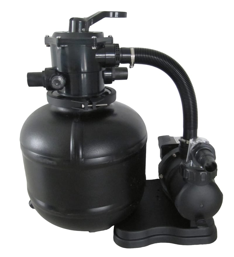 Piesková filtrácia Steinbach Classic 400 040340 pre bazény – samonasávacie čerpadlo do 33 000 l, so 7-cestným ventilom, predfiltrom a manometrom – prípojka 32/38 mm