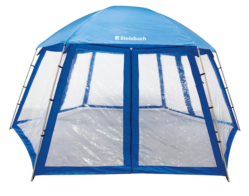 Zastrešenie bazéna Steinbach Pool Roof Mega 600x520x280 cm pre nadzemné bazény, čierne