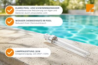 Steinbach UV zamjenska žarulja 18W – 040515 – za UV sustav za dezinfekciju 040511 – UVC svjetiljka za dezinfekciju bazenske vode – 2-pinski priključak – 16,5 cm 2