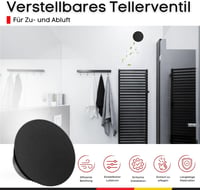 Steinberg14 Antracit Fém Szellőzőrács 100mm - Állítható Fali Mennyezeti Légbeejtő Szellőzőelem - Kerek Diffúzor Szürke 2